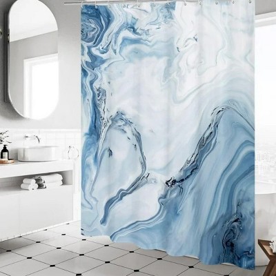 LunaLulinlk Blue Marble Shower Curtain