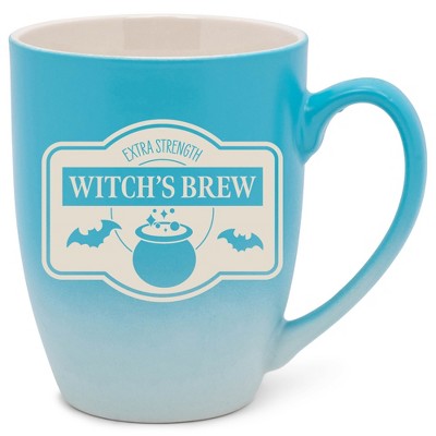 100 North Magic Potion 10 Ounce Blue and White Two Toned Ombre, Comfortably Fits Your Hands, Ceramic Tea Coffee Cup Mug, Witch's Brew