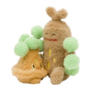 Pokemon Center: 6 Inch Plush Bonsly & Sudowoodo Pokemon Buru Buru Mugyu! - 1 of 1