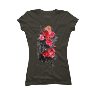 Junior's Design By Humans Blossoming By WhitePearl T-Shirt - 1 of 3