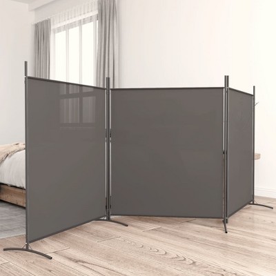 vidaXL 3-Panel Room Divider Anthracite 206.7