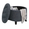 Breighton Home Designs4Comfort Round Storage Ottoman - 4 of 4