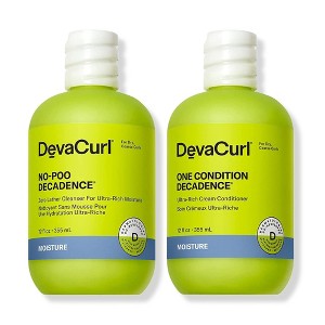 DevaCurl No-Poo DECADENCE Zero Lather Cleanser & One Condition DECADENCE Ultra Rich Cream (12 oz DUO SET Kit) Shampoo & Conditioner. - 1 of 4