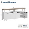 GustoWave Farmhouse TV Stand for TVs up to 70 Inch, Long Entertainment Center with 4 Door and Open Shelf, Rustic Television Media Consoles Stands - 2 of 4