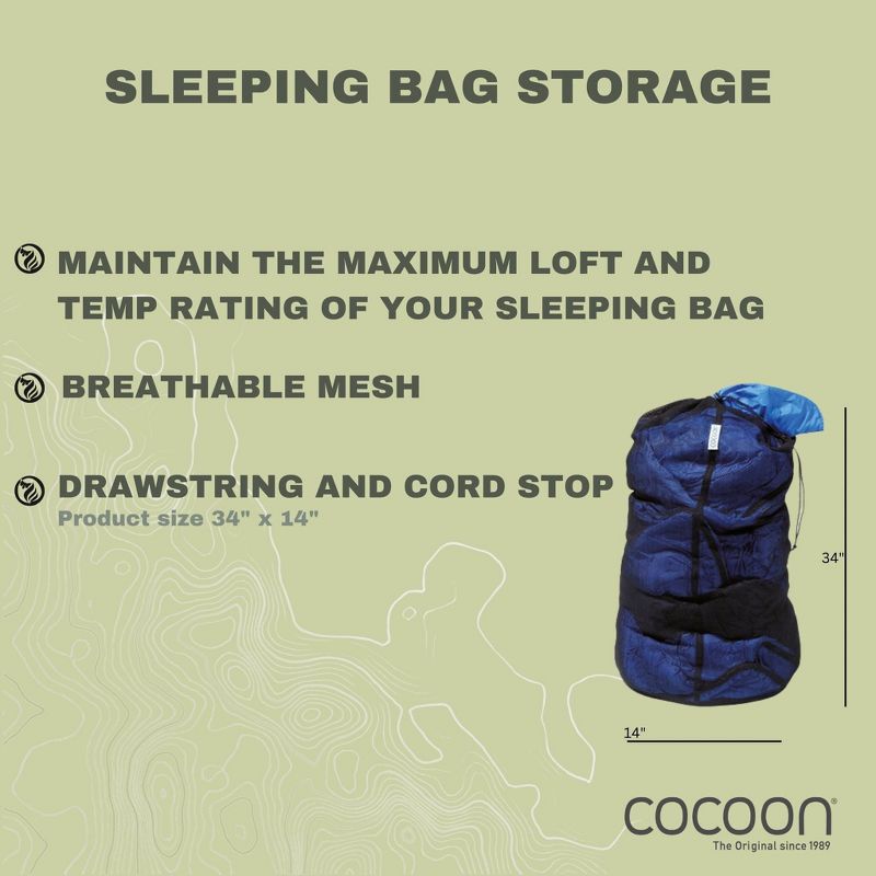 COCOON - Premium - Sleeping Bag Storage Sack Mesh - Black, 2 of 4