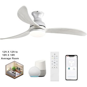 52 Inch Bedroom Ceiling Fans Smart Ceiling Fan with Lights and Remote APP Control Work with APP/Alexa/Google - 1 of 4