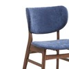 Acme Furniture Bevis Dining Chair Blue Fabric/Walnut Finish - 2 of 4