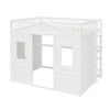 VYNXARIA Full Size House Loft Bed With Ladder£¬White - 3 of 3