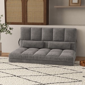 NicBex Bean Bag Chair with Adjustable Backrest and Headrest Convertible Floor Chair Lazy Sofa Chair with 2 Pillows for Living Room, Bedroom - 1 of 4