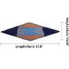 Allegra K Women's Rhombus Pleated Contrast Color Stripe Heart Neck Scarves Neckerchief - 3 of 4