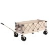 Extended Folding Wagon Carts With 220Lbs Weight Capacity, Heavy Duty Folding Utility Garden Cart With Big All-Terrain Beach Wheels-Cuddlewood - 3 of 4