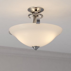 VAXCEL Monrovia 17-in W Dual Mount Semi Flush Ceiling Light or Pendant - 1 of 4