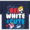 Boys' - Baby Shark - Red White and Cute Short Sleeve Graphic T-Shirt - 2 of 4