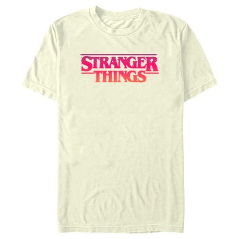 Men's Stranger Things Pink Logo T-shirt : Target