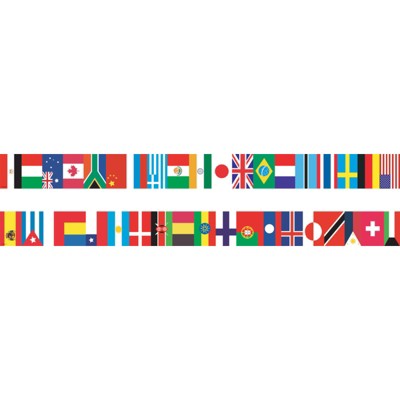 Edupress International Flags Straight Border Trim, 35 Feet (Pack of 6)