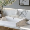 Cobbe Double Handle Waterfall Faucet 3-Hole 8-Inch Widespread Bathroom Sink Faucet Brushed Nickel - 2 of 4