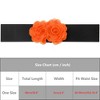 INSPIRE CHIC Women's Elastic Wide Double-Flower Stretch Corset Waist Belt 1 Pc - 4 of 4