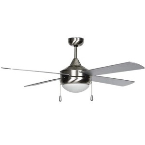 Concord Fans Centurion Ceiling Fan 52" Stainless Steel, 3-Speed Pull Chain - 1 of 3