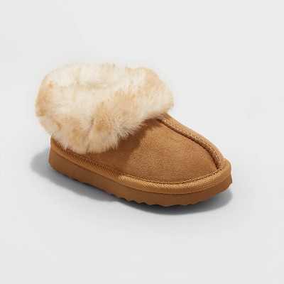 Toddler Callie Faux Fur Cuff Bootie Slippers Cat Jack Target