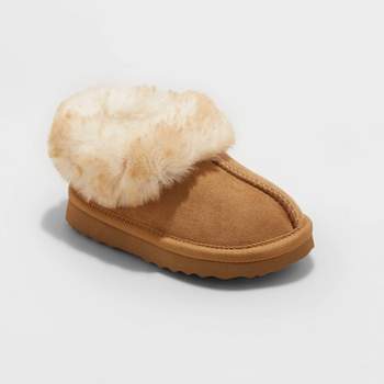 Toddler Callie Faux Fur Cuff Bootie Slippers - Cat & Jack™
