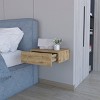 GlasFlength Nightstands Modern Nightstand Bedroom Nightstand Elegant Bedside Table with Drawer for Living Room, Beige, 15.7"*13.4"*5.1" - 3 of 4