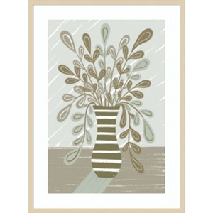 Amanti Art Beige Table Top by Martina  Wood Framed Wall Art Print - 1 of 4