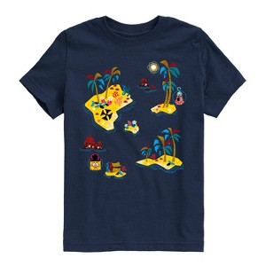 Boys' - Spongebob Squarepants - Spongebob: The Search For Squarepants Pirate Map Short Sleeve Graphic T-Shirt - 1 of 4
