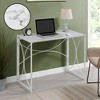 Breighton Home Nova Folding Desk in White Faux Marble/White - 2 of 4