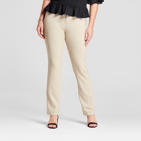 pants khaki twill bootcut curvy bi stretch target