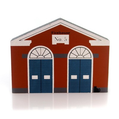 Cat's Meow Village 3.5 Inch Connecticut Avenue Firehouse Building Retired New Old Stock Nos Pine Village Buildings
