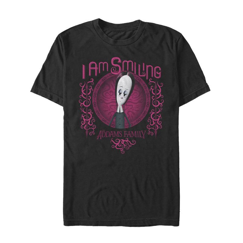 Men's Addams Family Wednesday I Am Smiling T-Shirt, 1 of 5