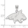 Black Bow Jewelry 10k White Gold Montana State Bobcats NCAA Large Pendant - 2 of 3