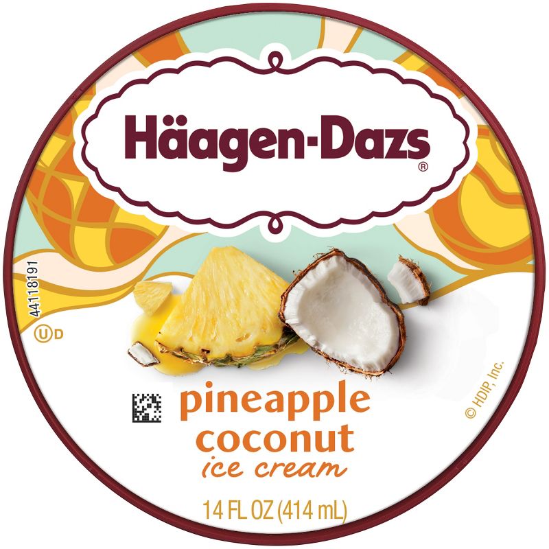 Haagen Dazs Pineapple Coconut Ice Cream - 14oz, 5 of 7