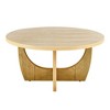 NicBex Modern 36" Round Wood Coffee Table with Cross Legs for Living Room and Office - 3 of 4