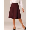 INSPIRE CHIC Women's High Waist Button Decor Vintage Pleated Flared Midi Skirt - 3 of 4