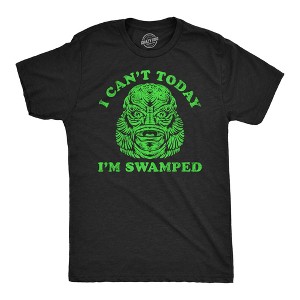 Mens I Cant Today Im Swamped Funny T Shirt Sarcastic Monster Graphic Tee - Crazy Dog Men's T Shirt - 1 of 4