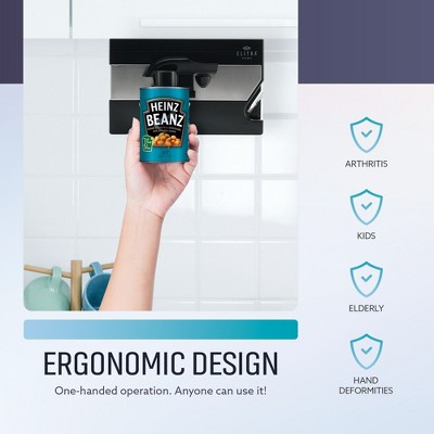 Black Stainless Steel 3-in-1 Under Cabinet Electric Can Opener
