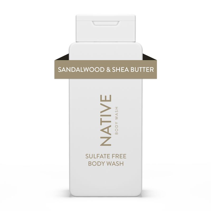 Native Body Wash - Sandalwood &#38; Shea Butter - Sulfate Free - 18 fl oz, 1 of 9