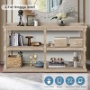 Console Table With 3-Tier Open Storage Spaces, Narrow Sofa Table For Living Room,Console Table Wood-Cuddlewood - 3 of 4