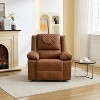 Oversized Massage Recliner Chair for Adults,PU Leather Recliner Chairs Single Sofa with Vibration Massage and Heating,Side Pocket for Living Room - 2 of 4