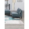 TiramisuBest Beautiful Blush Pink One Arm Chair Morgan Fabric 1pc Chair Pillow Soft Cushion Wood Legs Living Room Furniture - 3 of 4