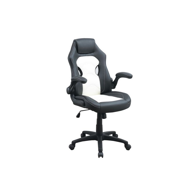 Simple Relax Adjustable Height Executive Office Chair in Black and White, 1 of 5