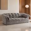 99.2" Chenille Modern Comfort Deep Seat Sofa, Upholstered Fluffy Cloud Sofa Suitable for living rooms - Leovsnove - 3 of 4