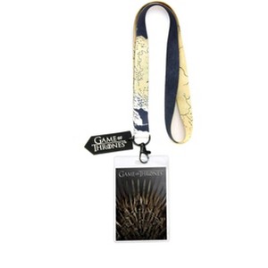 Crowded Coop, LLC Game of Thrones Iron Throne Lanyard w/ PVC Charm - 1 of 2