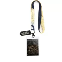Crowded Coop, LLC Game of Thrones Iron Throne Lanyard w/ PVC Charm