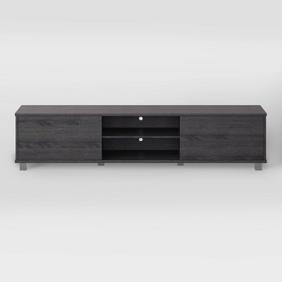 Hollywood Dark Gray TV Cabinet with Doors, for TVs up to 85 in.