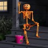 60" Poseable Lifesize Pumpkin Skeleton Halloween Decorative Prop Orange - Hyde and EEK! Boutique™ - 2 of 3
