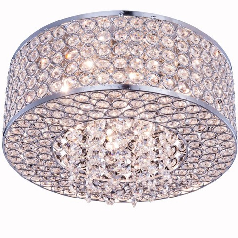 Elegant Lighting 2914f12 Amelie 12 Wide 4 Light Drum Flush Mount