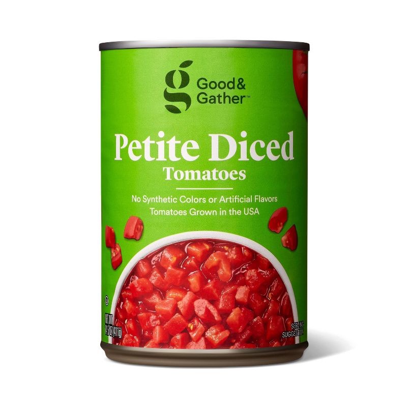 Petite Diced Tomatoes 14.5oz - Good &#38; Gather&#8482;, 1 of 6