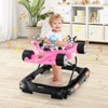 Safstar 4-in-1 Baby Walker, Foldable Infant Activity Push Walker, w/Adjustable Heights, Music, Lights, Removable Tray, for 7-14 Months, Pink - 2 of 4
